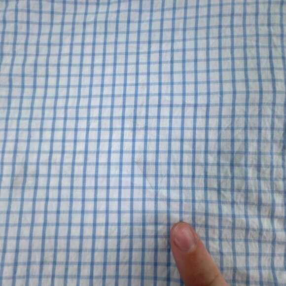 Vineyard Vines Long Sleeve Button Up Mens Slim Fit Whale Shirt Blue Check Large - Picture 15 of 16